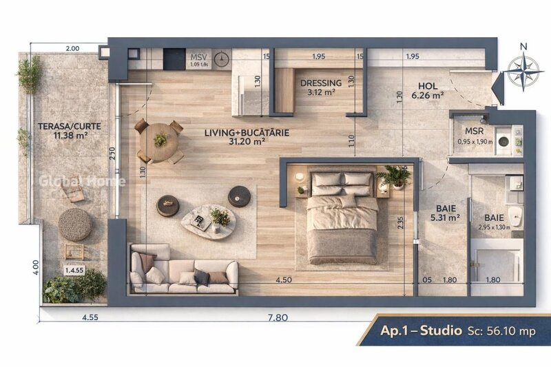 Pipera Gemina by the Lake - Pipera Plaza - Rond OMV  2 - 3  - 4 Camere